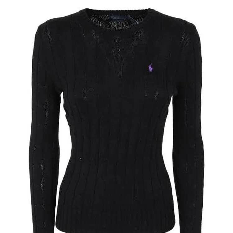 Polo Ralph Lauren SS23 Qadın Sviteri Qara 5