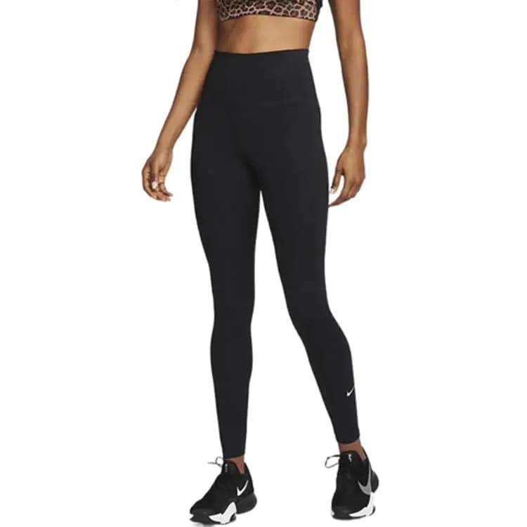 Nike One Solid Logo High-Waist Slim Fit Leggings Women's Black 5