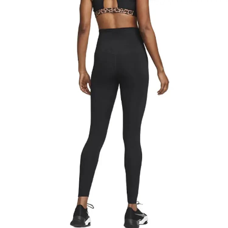 Nike One Solid Logo High-Waist Slim Fit Leggings Women's Black 6