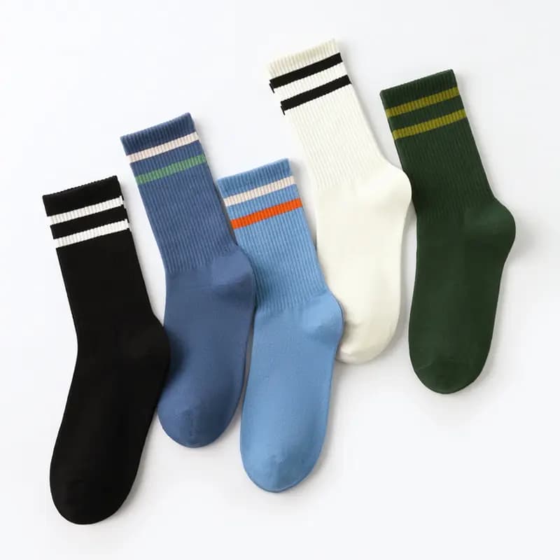 JKN Unisex Pambıq Corab 4-lü Dəst Ağ 5