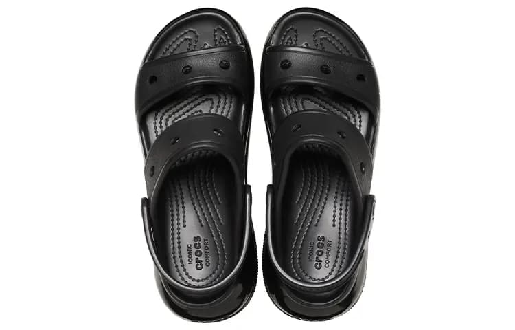Crocs Mega Crush Qadın Səndəli Qara 4