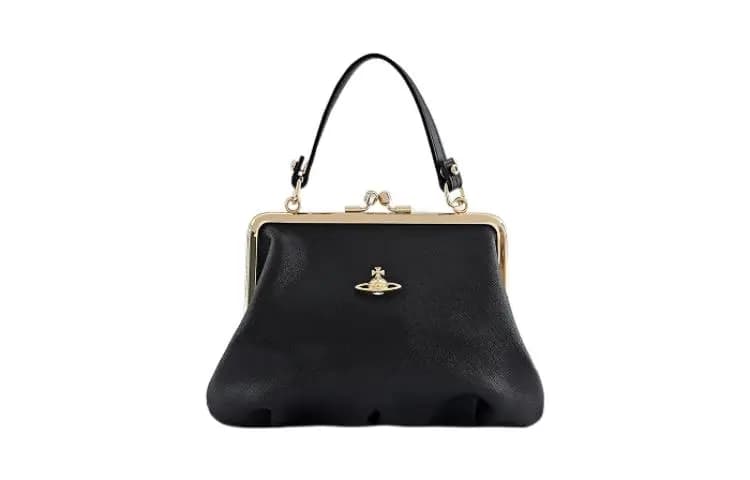 Vivienne Westwood PU Dumpling Bag Wallet Women's Black 2