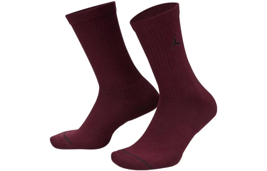 Jordan Solid Color Jumpman Embroidered Logo Long Socks Men's 3-Pair Set 3