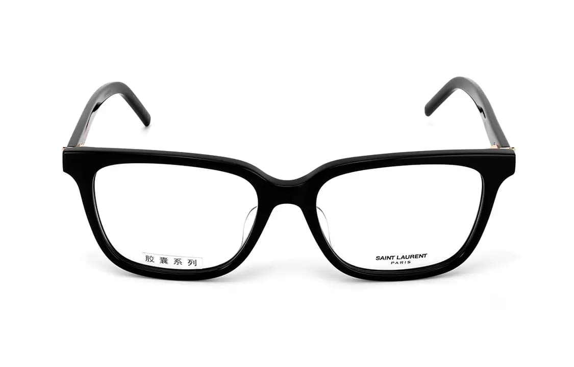 [Prescription Available] SAINT LAURENT Fashion Trendy Versatile Simple Classic Acetate Frame Rectangle Optical Glasses Women's Black 2
