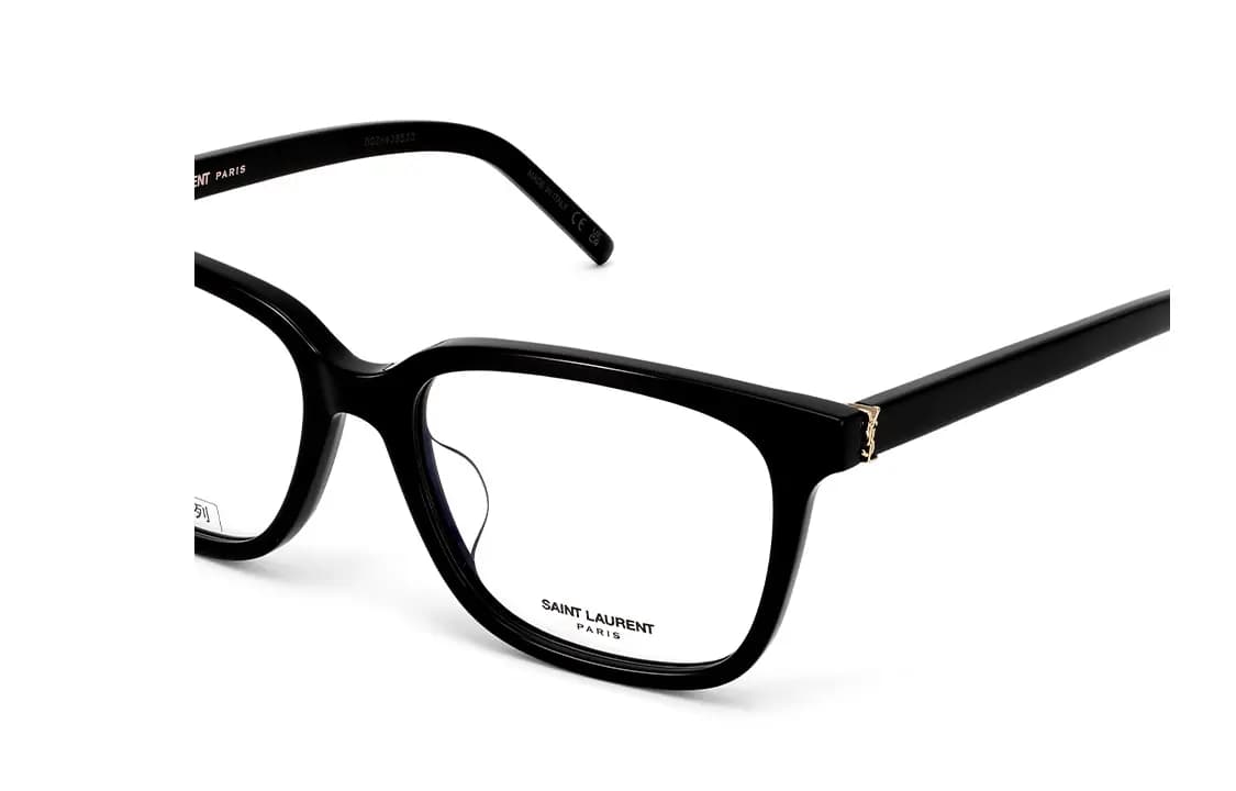 [Prescription Available] SAINT LAURENT Fashion Trendy Versatile Simple Classic Acetate Frame Rectangle Optical Glasses Women's Black 5
