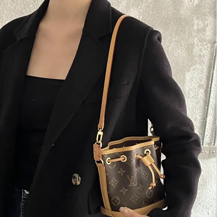 Luxury Care Workshop LV Nano Noe Çanta Kəməri Qadın Bal Rəngi 6