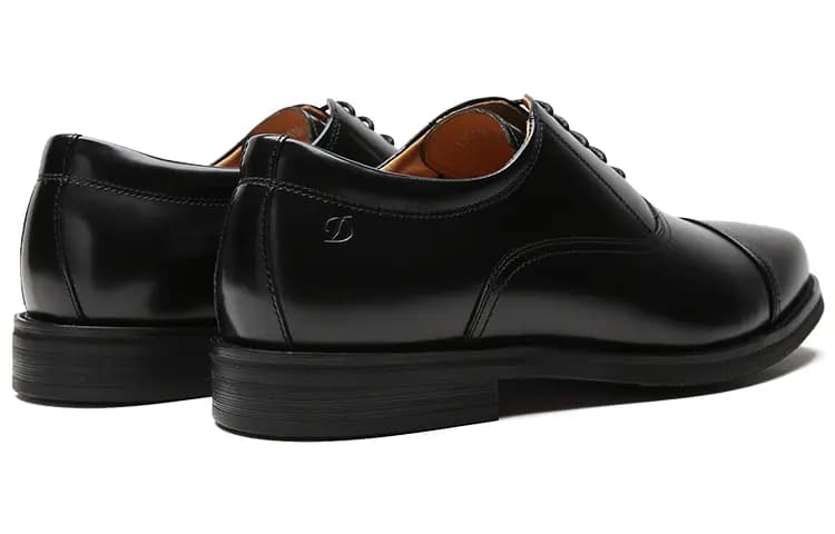 S.T.DUPONT Genuine Leather Three-Piece Toe Oxford Business Formal Shoes Men's Black 4