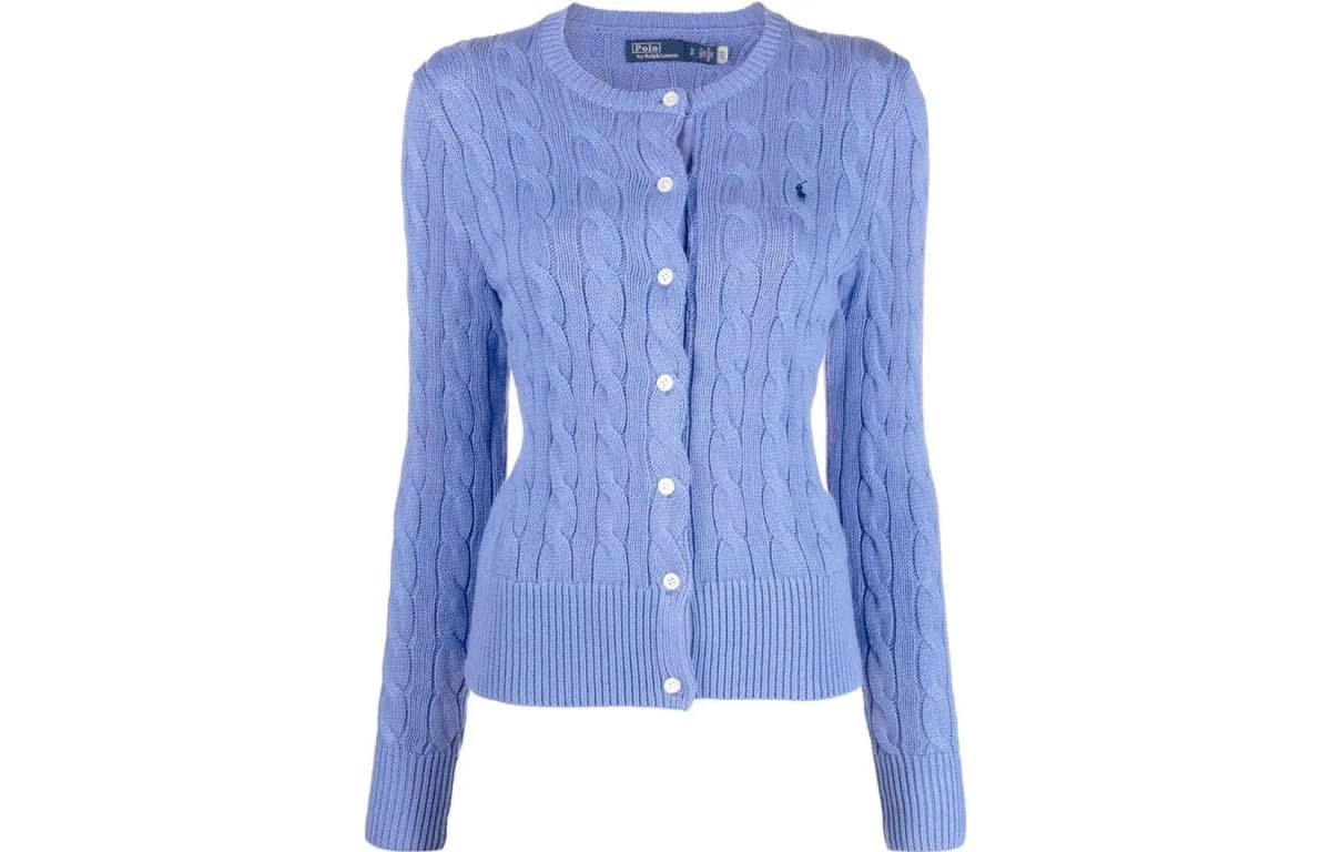Polo Ralph Lauren Cable Knit Qadın Sviter Mavi
