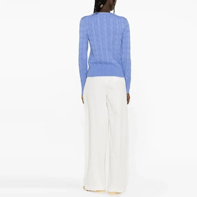 Polo Ralph Lauren Cable Knit Qadın Sviter Mavi 3