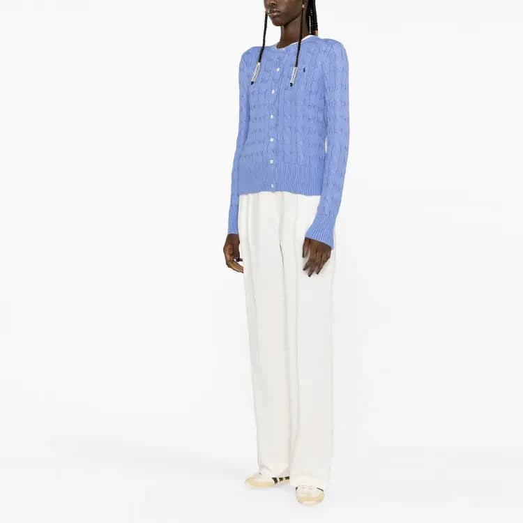 Polo Ralph Lauren Cable Knit Qadın Sviter Mavi 4