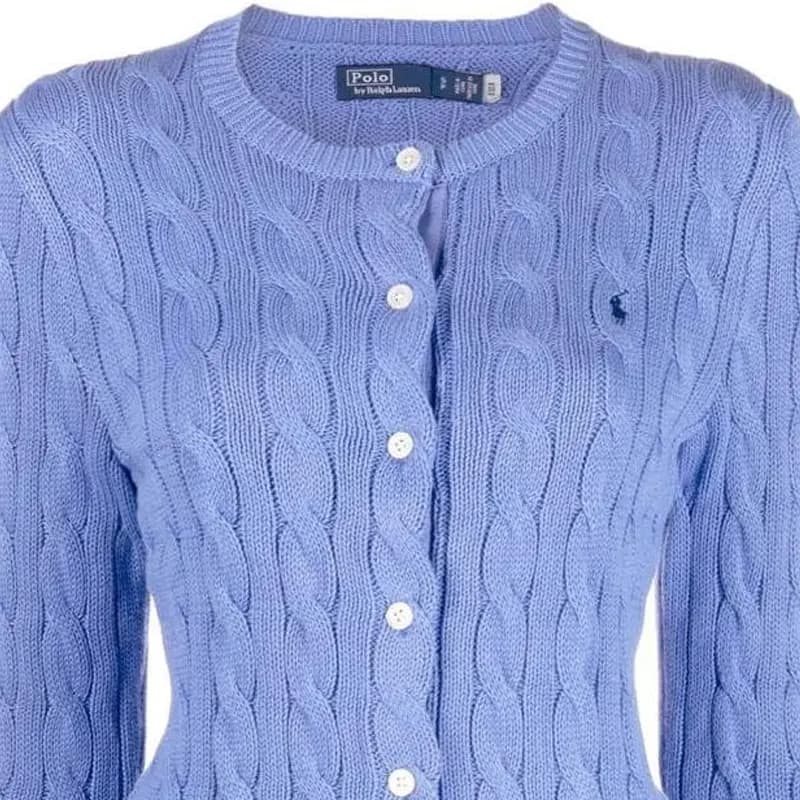 Polo Ralph Lauren Cable Knit Qadın Sviter Mavi 5