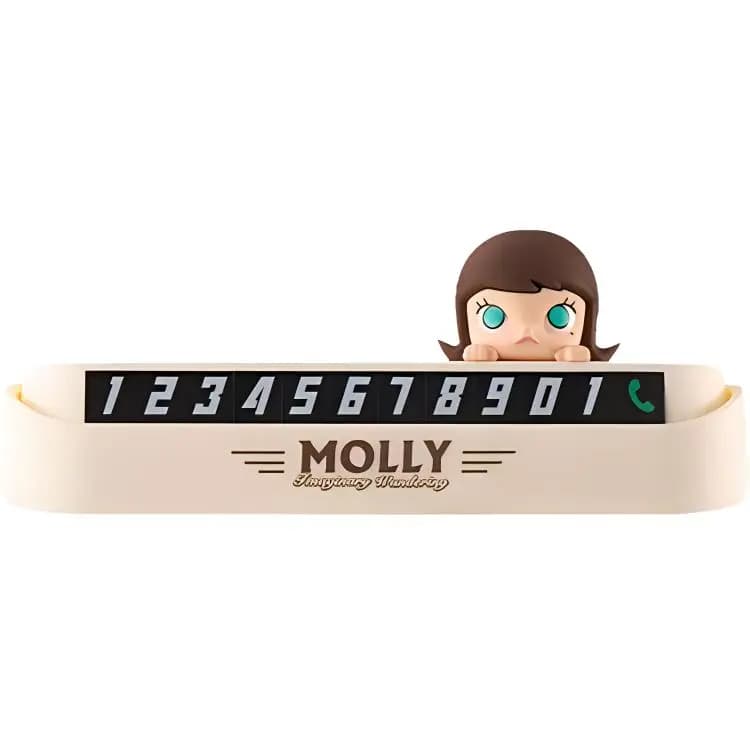POP MART MOLLY Fantasy Hobo Journal Collection Car Mounted Number Plate IP Merch