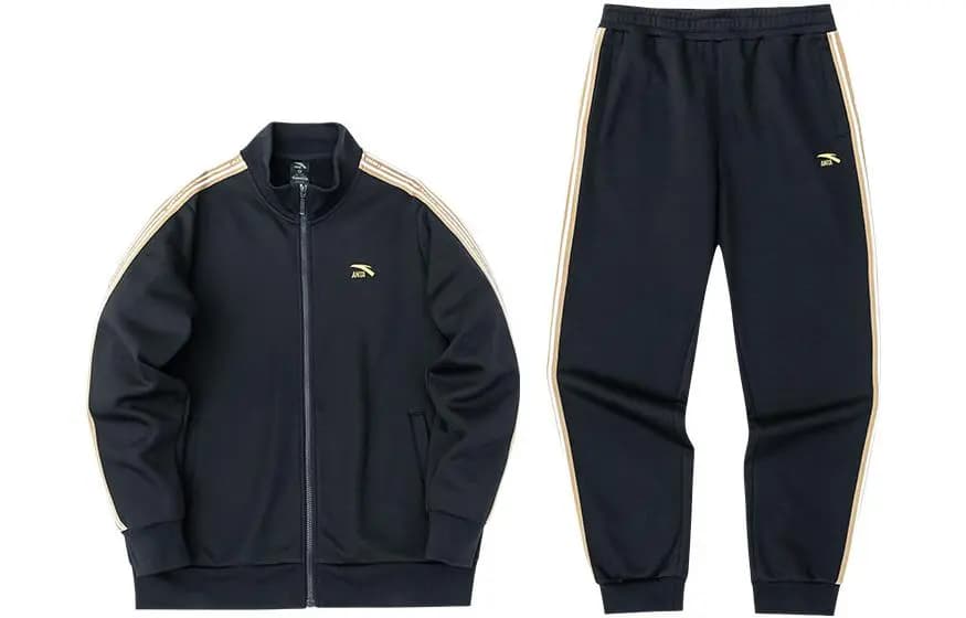 Anta Casual Jacket and Track Pants Set Kişi Qara-Qızılı
