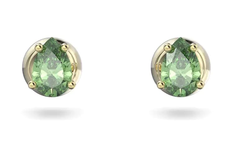 Swarovski Stilla Pear-Cut Sırğa Qadın Yaşıl