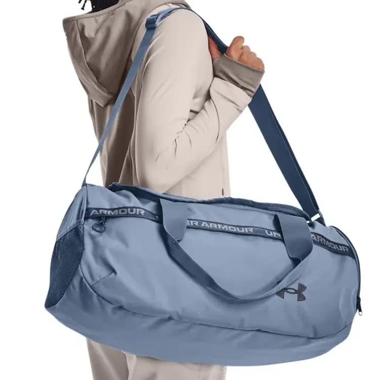Under Armour Polyester Handbag, Shoulder Bag, Crossbody Bag, Travel Bag Regular Unisex Gray Purple 4