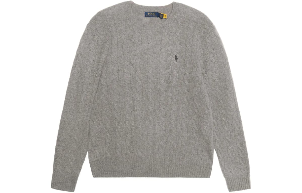 Polo Ralph Lauren SS23 Kişi Kaşmir Sviter Boz