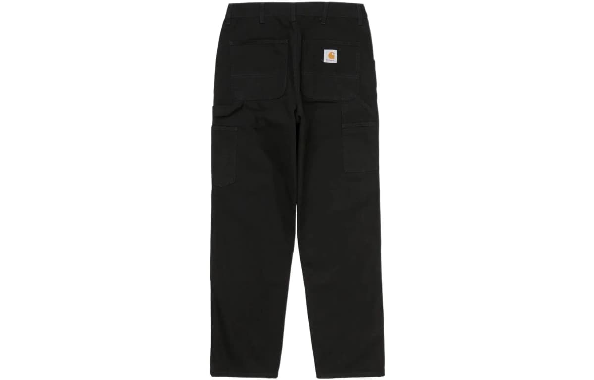 Carhartt WIP SS23 Double Knee Pant Solid Color Cargo Straight-Leg Moderate Casual Pants Double Knee Logger Pants Men's Black 2