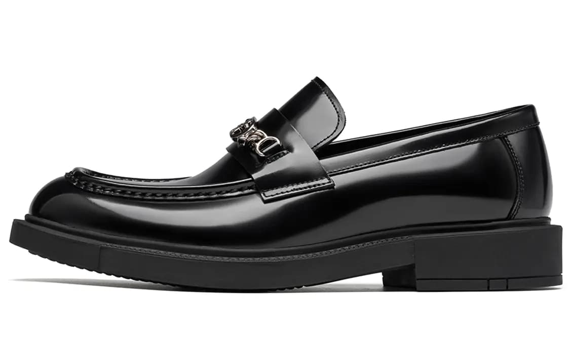 ROBERTA DI CAMERINO Kişi Dəri Loafer Ayaqqabısı Qara