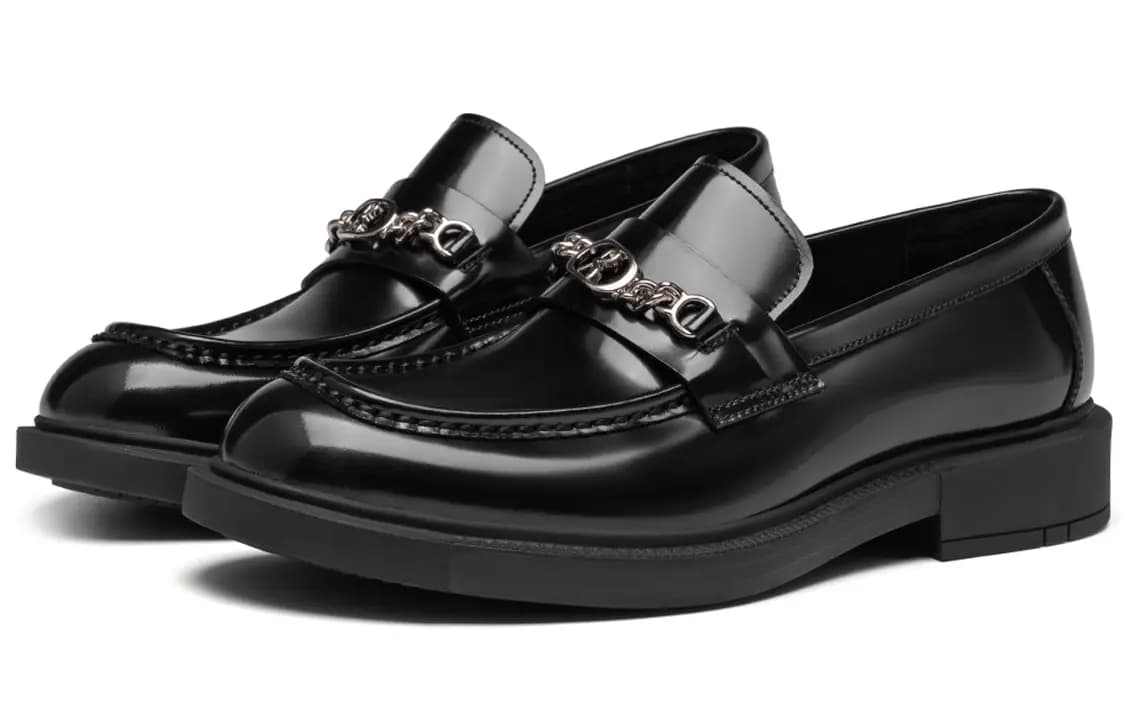 ROBERTA DI CAMERINO Kişi Dəri Loafer Ayaqqabısı Qara 3