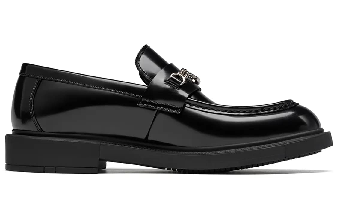 ROBERTA DI CAMERINO Kişi Dəri Loafer Ayaqqabısı Qara 2