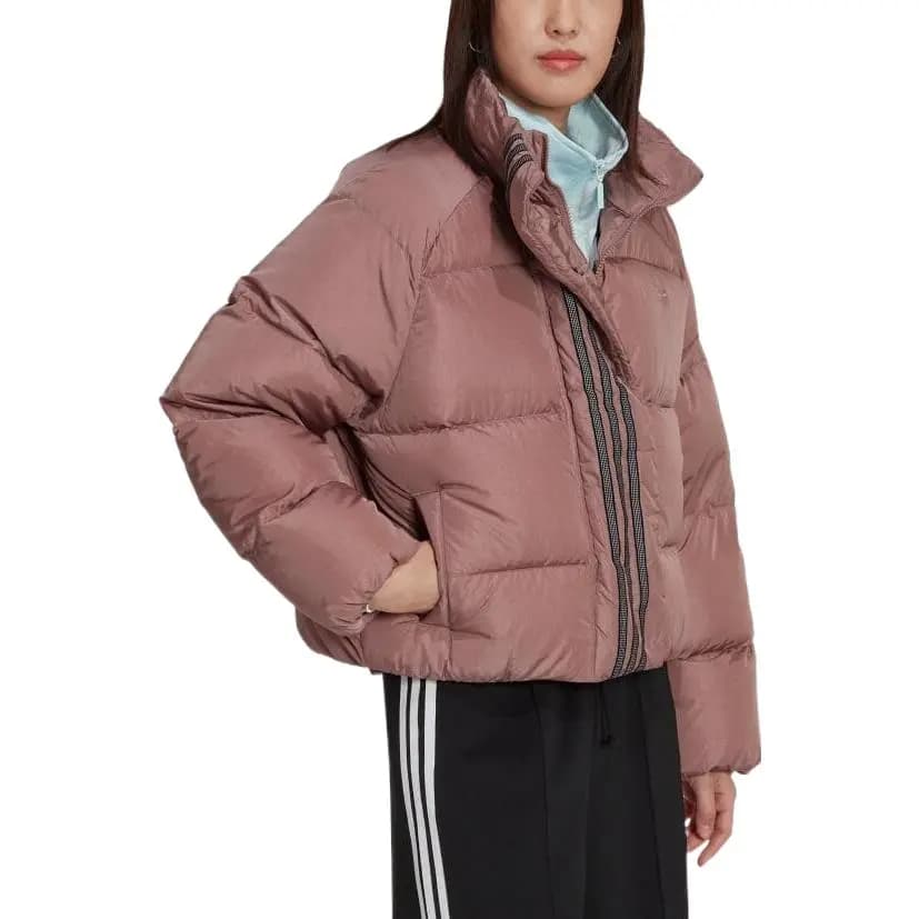 Adidas Originals Qadın Puffer Pencəyi Qəhvəyi/Qırmızı 4