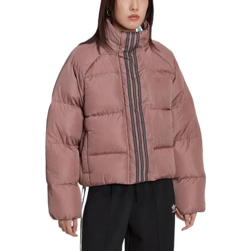 Adidas Originals Qadın Puffer Pencəyi Qəhvəyi/Qırmızı 2