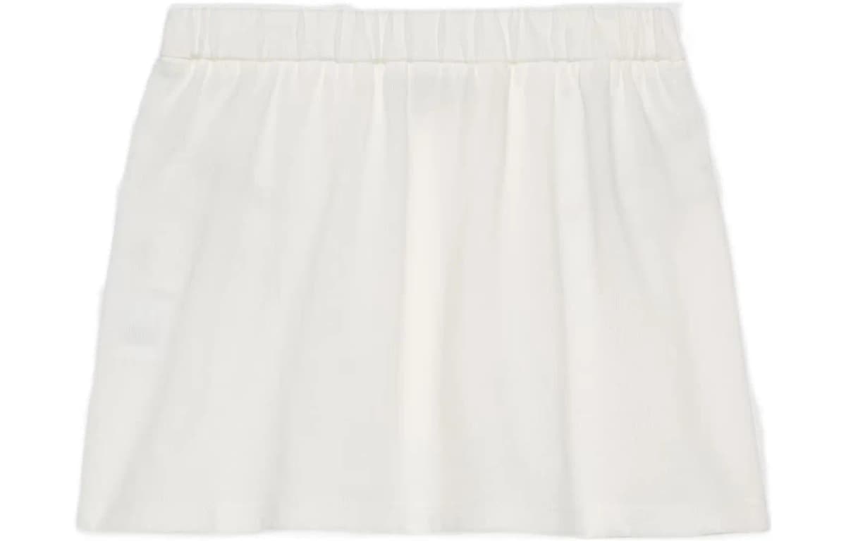 Kids GUCCI SS23 Graphic Embroidery Elastic Waist Skirt Girls White 2