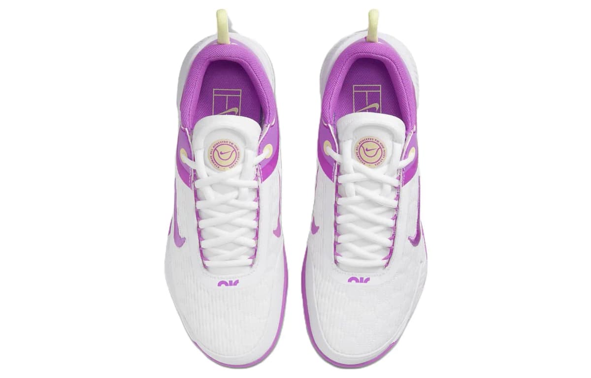Nike Court Air Zoom Nxt Hc Tennis Ayaqqabısı Qadın Ağ/Çəhrayı 4