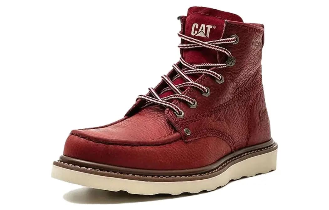 CAT Moc Wedge Short Outdoor Boots Red 2