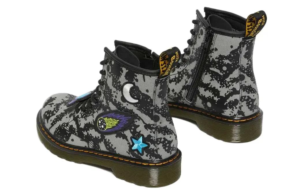 Dr.Martens 1460 Uşaq Çəkməsi Qara/Boz 3