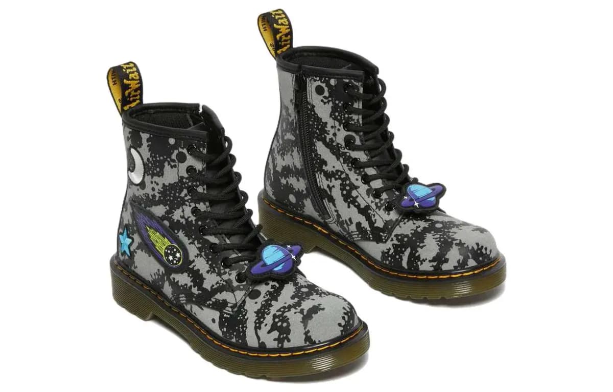 Dr.Martens 1460 Uşaq Çəkməsi Qara/Boz 2