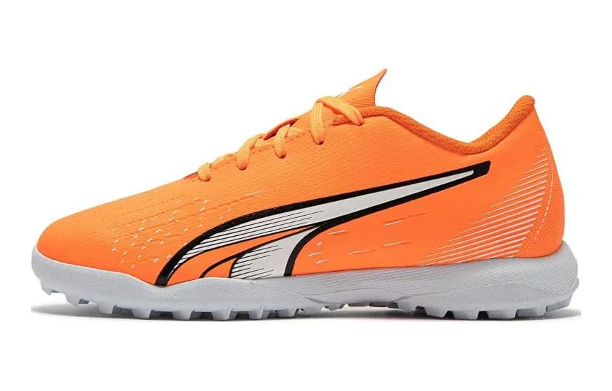 PUMA Ultra Play TT JR Artificial Grass Anti-Slip Wear-Resistant Low-Top Soccer Shoes Orange Kids'