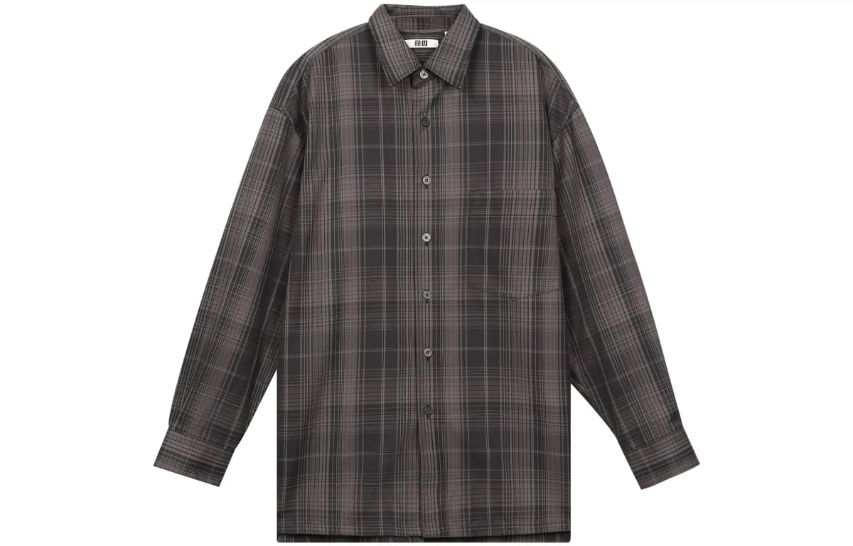 UNIQLO Kişi Köynəyi Tünd Boz