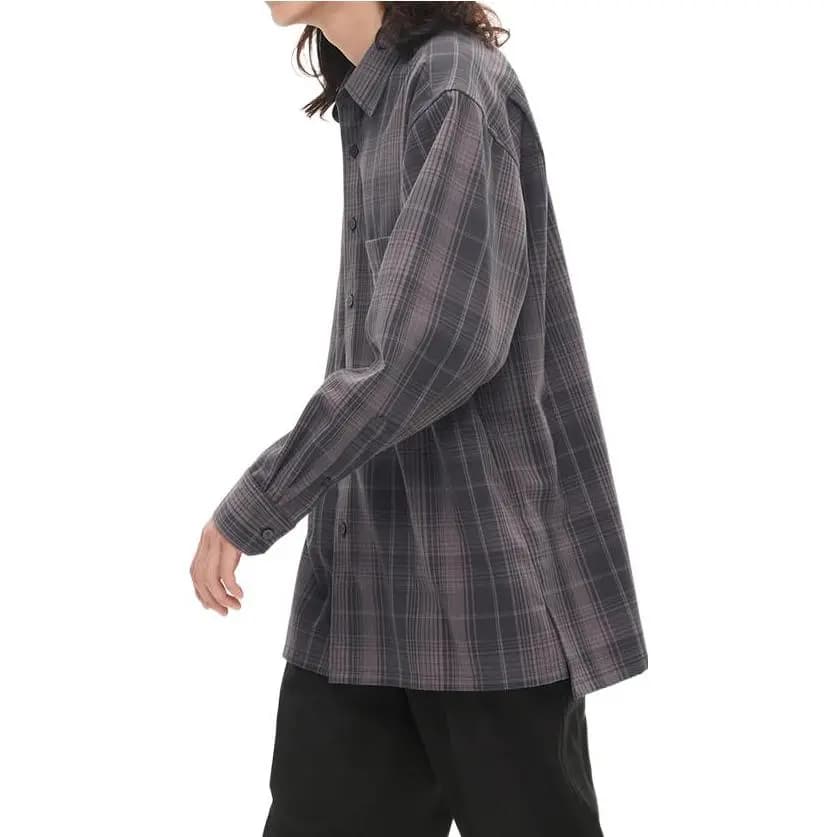 UNIQLO Kişi Köynəyi Tünd Boz 3