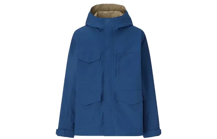 UNIQLO Unisex Küləkeçirməz Pencək Tünd Mavi