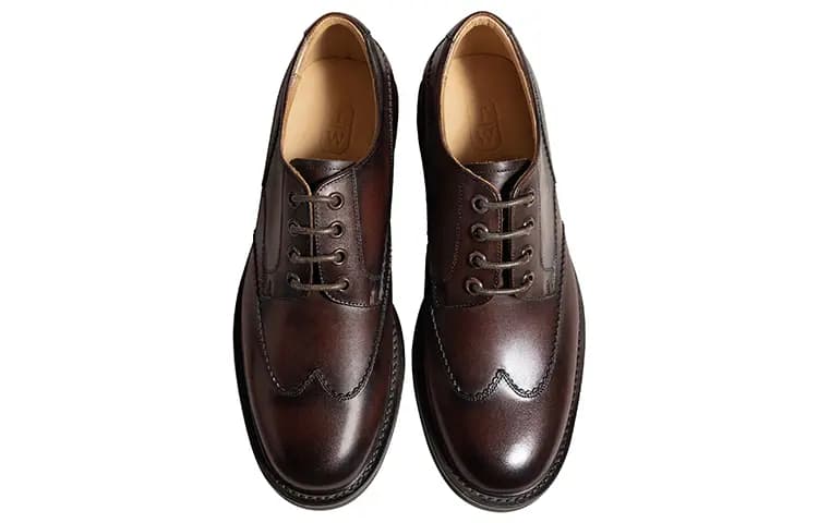 THOM WILLS British Business Kişi Dəri Derby Ayaqqabısı Tünd Qəhvəyi 3
