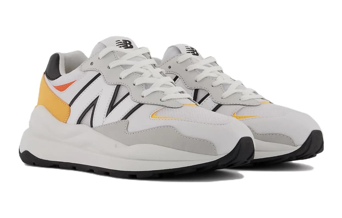 New Balance 57/40 Uşaq Qaçış Ayaqqabısı Boz/Ağ/Sarı 3