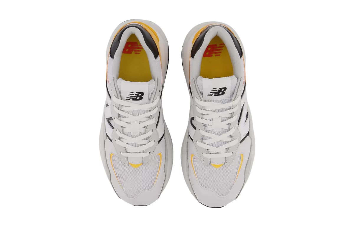 New Balance 57/40 Uşaq Qaçış Ayaqqabısı Boz/Ağ/Sarı 4