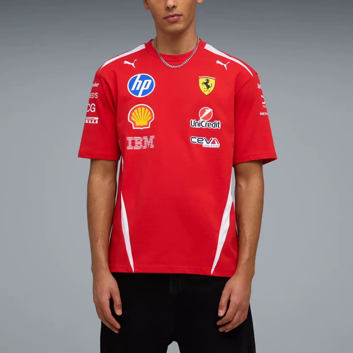 PUMA Scuderia Ferrari HP F1 Soft Comfortable Short Sleeve T-Shirt Unisex 3