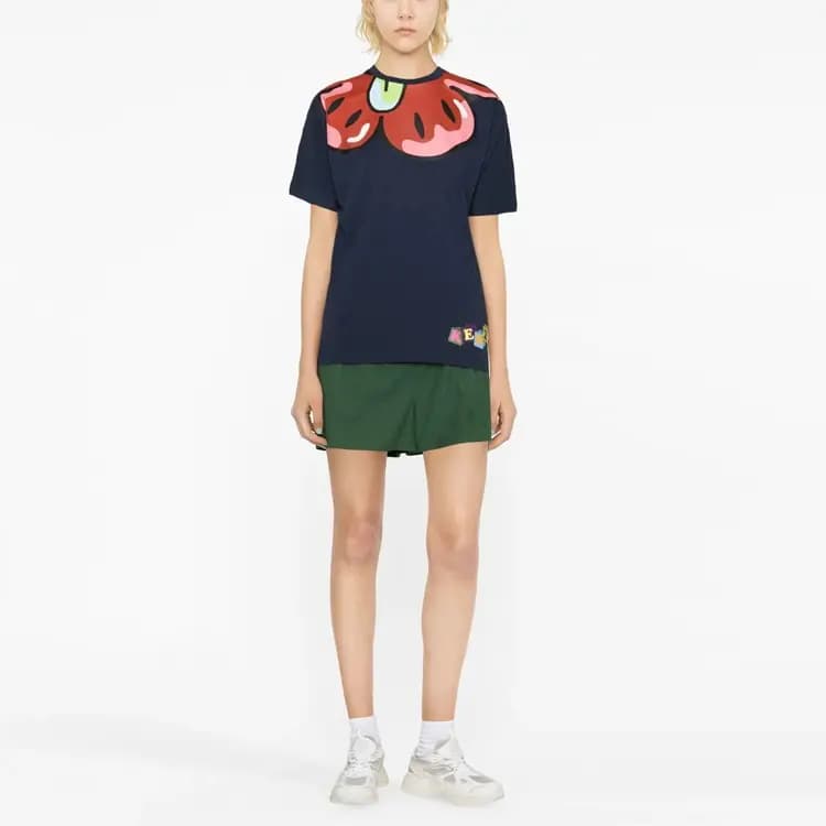 KENZO Printed Neck Köynək Mavi 2
