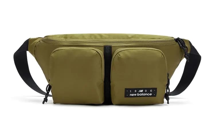New Balance Fabric One Shoulder Crossbody Fanny Pack Regular Unisex Khaki Green