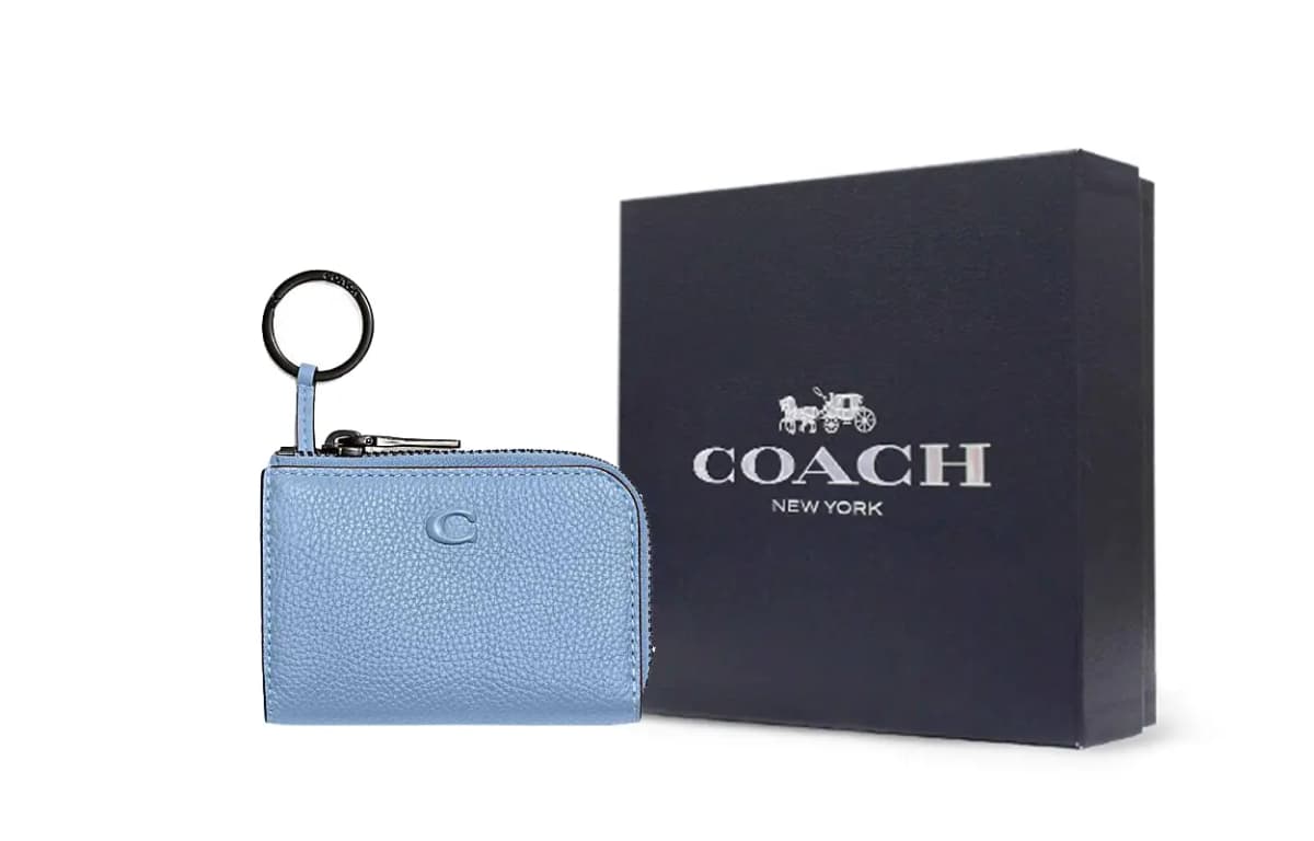 COACH Dəri Qadın Kart Qabı Mavi 7