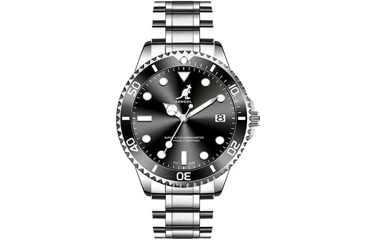 KANGOL Voyager Collection Men's Watch Stainless Steel Quartz Movement Metal Strap Watch Men's Watches Green Dial 9