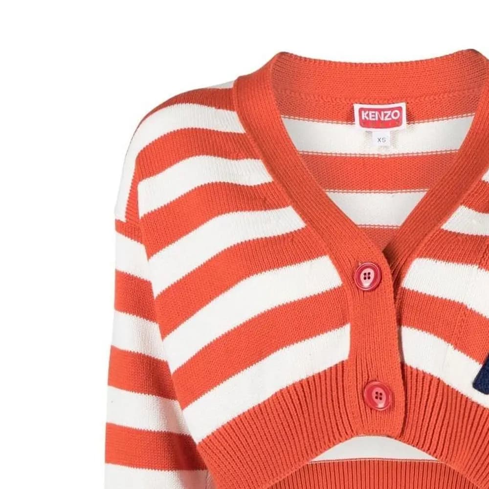 KENZO Striped Cropped Cardigan 5