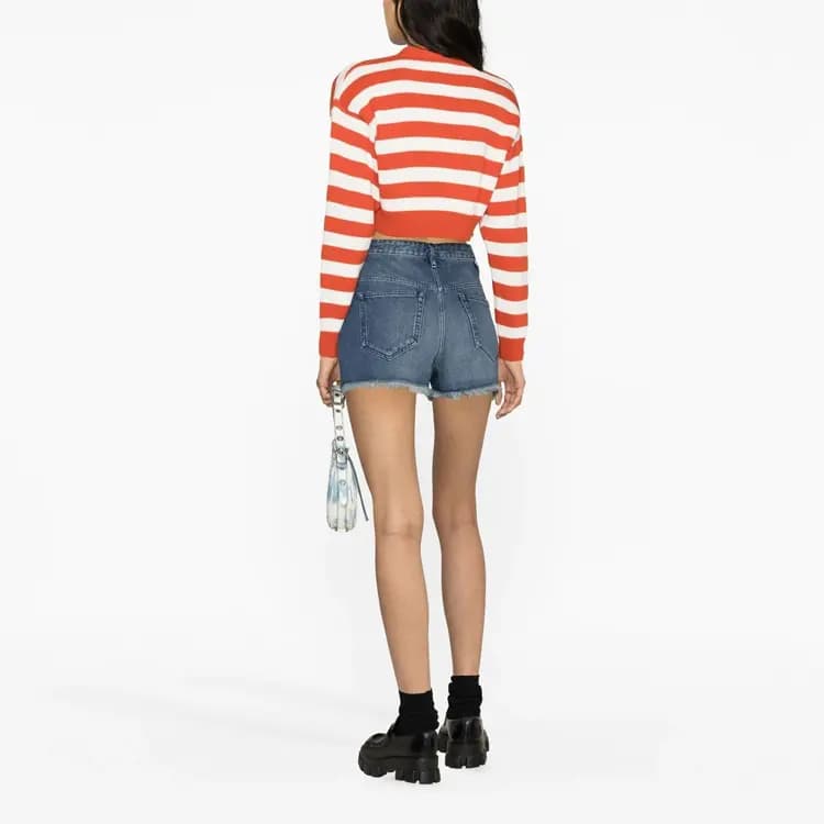 KENZO Striped Cropped Cardigan 3