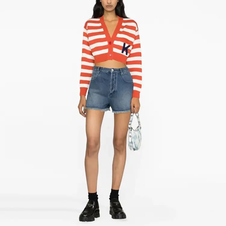 KENZO Striped Cropped Cardigan 2