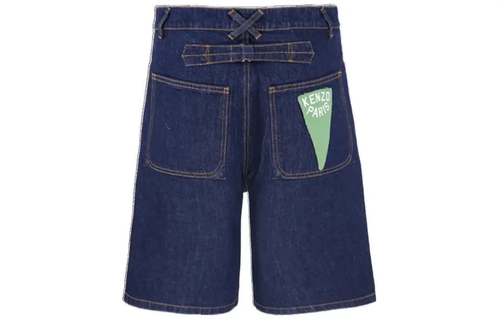 KENZO Logo-appliqué Denim Shorts 3