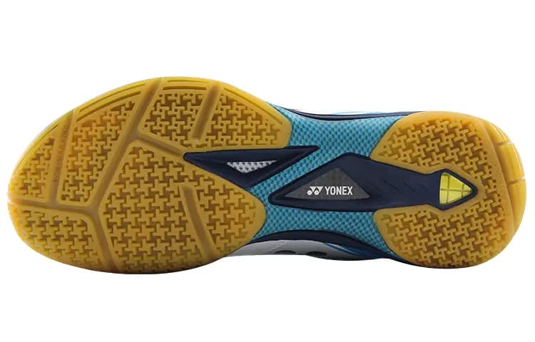 YONEX POWER CUSHION 65 Slip-Resistant Low-Top Badminton Shoes Unisex White Sea Blue 5