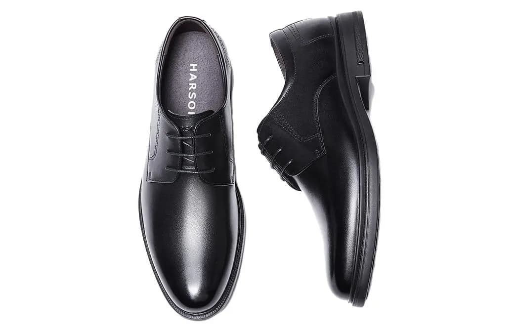HARSON Dress Shoes Men Low-Top Black 4