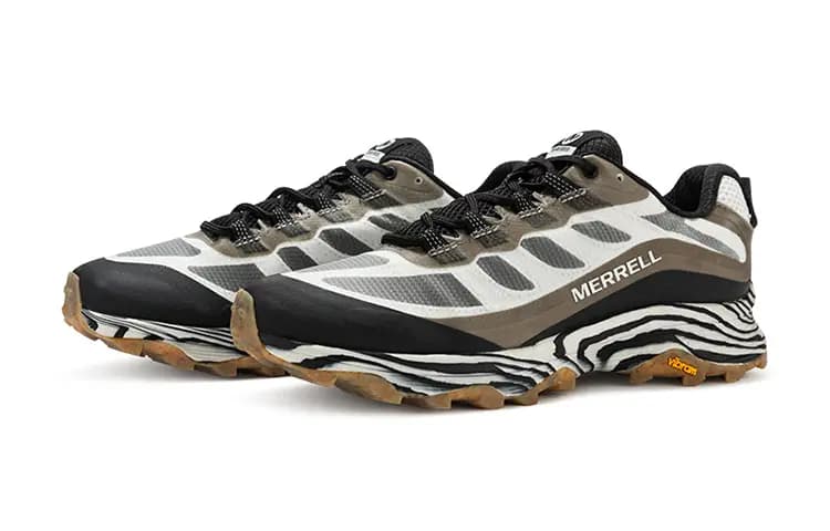 MERRELL Anti-Slip Wear-Resistant Low-Top Outdoor Shoes Men's Black White 3